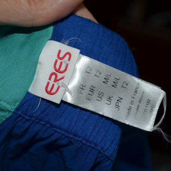 NWOT Sz M/L ERES Blue Turquiose Mid Length Pull On Skirt - Picture 5 of 6